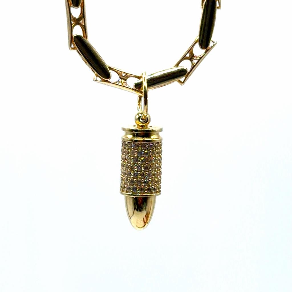 Gouden Kogel Hanger met Strass - Uniek Design