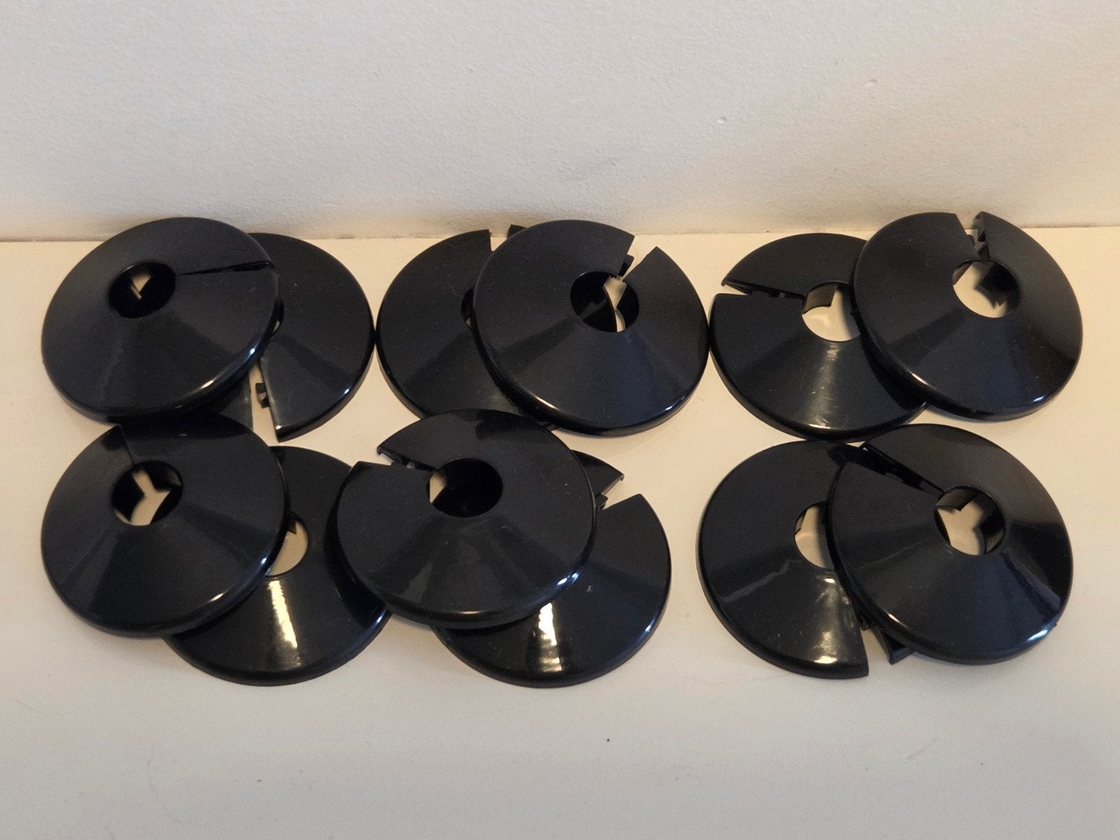 Rozetten verwarmingsbuis zwart 15 mm 12 stuks, Minder dan 30 cm, Overige typen, Nieuw, Minder dan 60 cm