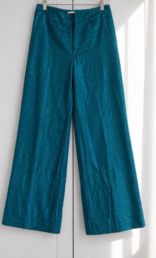 Scotch & Soda prachtige groene wide leg pantalon XS nieuw, Ophalen, Nieuw, Scotch & Soda, Maat 34 (XS) of kleiner