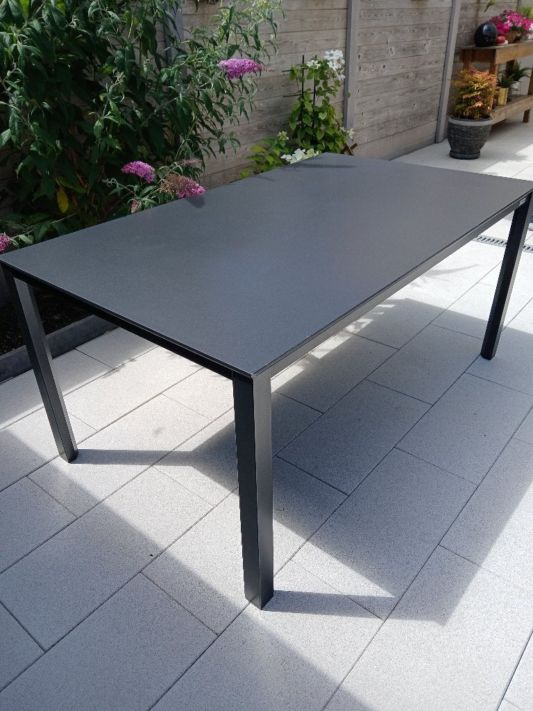 Tuintafel, Ophalen, Gebruikt, Rechthoekig, Aluminium