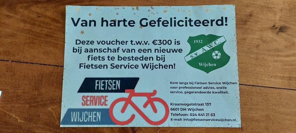 bijna gratis waardebon fietswinkel Wijchen, Tickets en Kaartjes, Kortingen en Cadeaubonnen, Eén persoon, Cadeaubon, Warenhuis- of Winkelbon