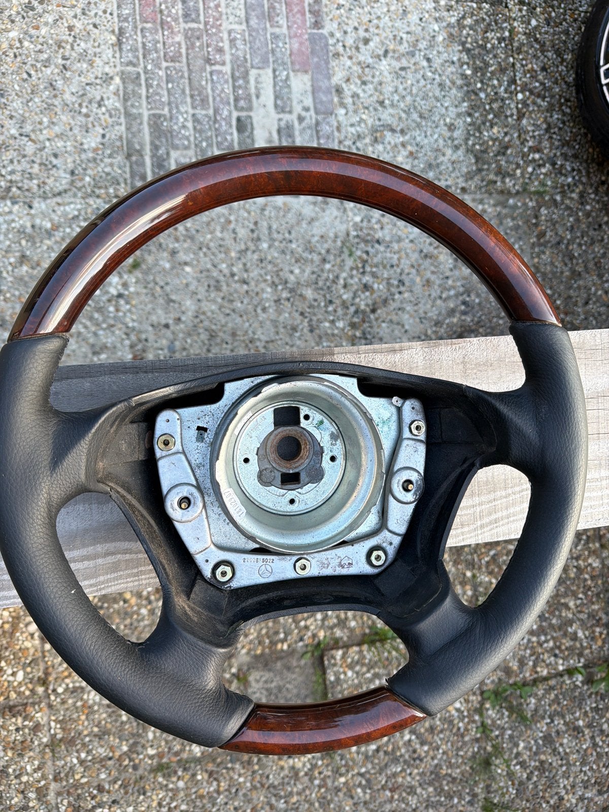 Stuurwiel Mercedes-Benz met houtinleg w220, Ophalen, Gebruikt, Mercedes-Benz