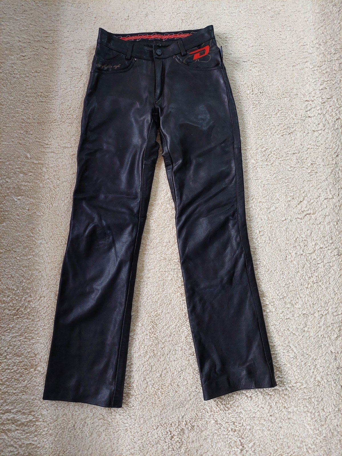 Mooie en prettige leren motorbroek dames (Difi, mt 38), Broek | leer, Difi, Ophalen of Verzenden, Dames