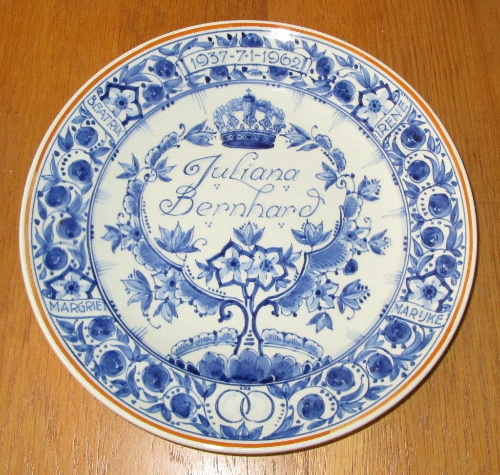 Bord 3 Porceleyne Fles  KONINGSHUIS, Ophalen of Verzenden