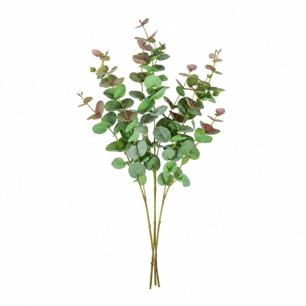 House Doctor Kunstbloem Eucalyptus 3 St Groene Kunsttakken, Binnen, Groen, 90 cm, Nieuw
