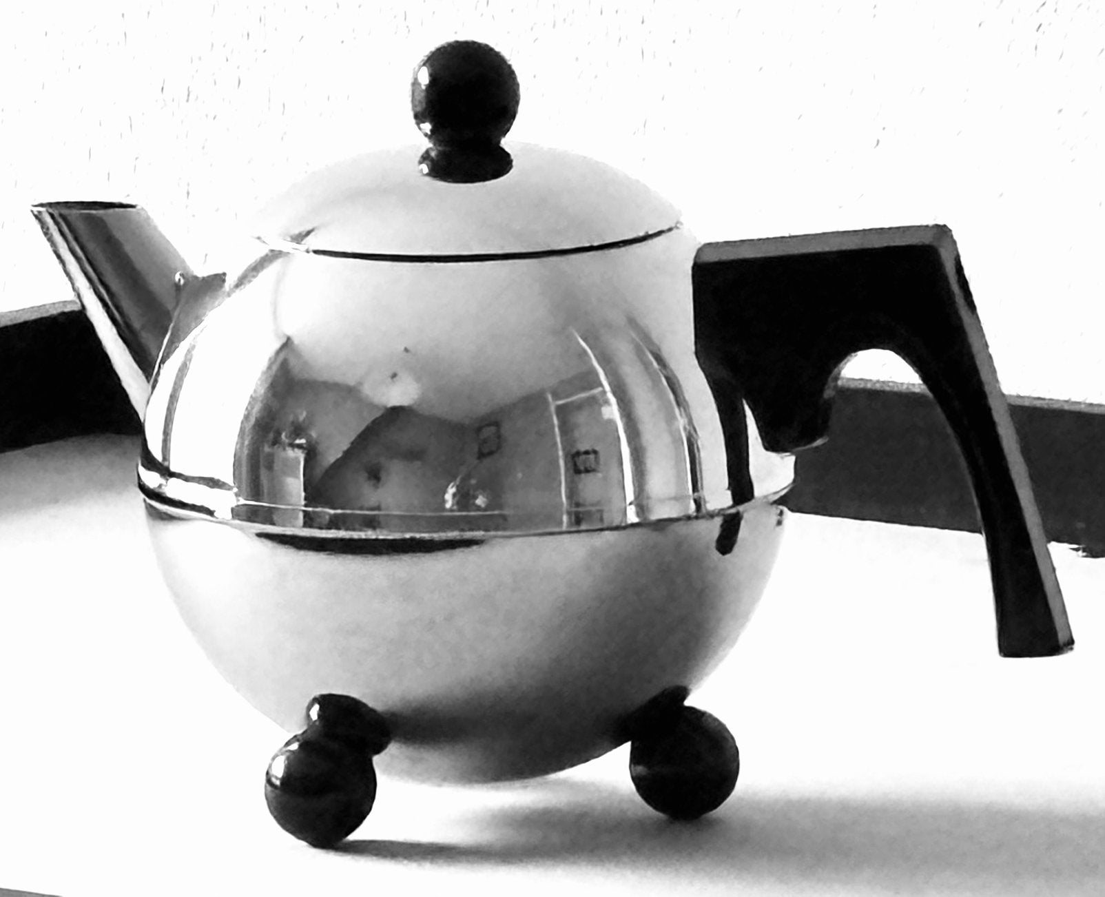 Bredemeijer Hilversum-Holland Crome koffie/Theepotje, Ophalen of Verzenden, Zo goed als nieuw, Overige materialen, Pot, Bus of Blik