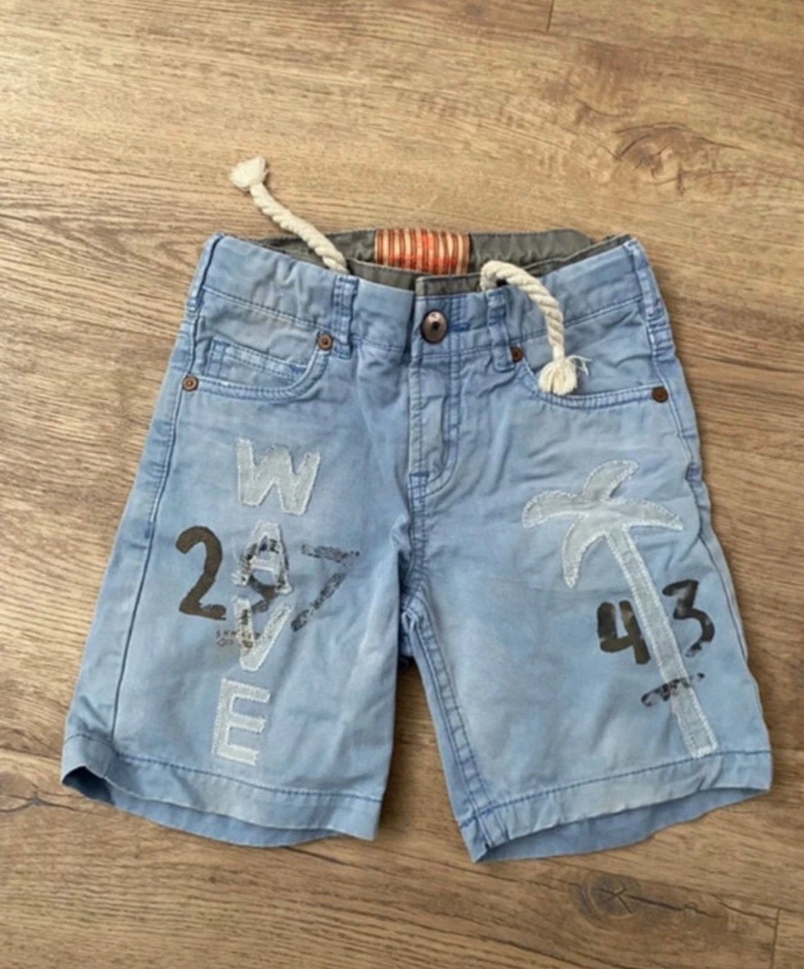 Scotch Shrunk | Lichtblauwe korte broek | Maat 104 | Bermuda, Kinderen en Baby's, Ophalen of Verzenden, Zo goed als nieuw, Jongen