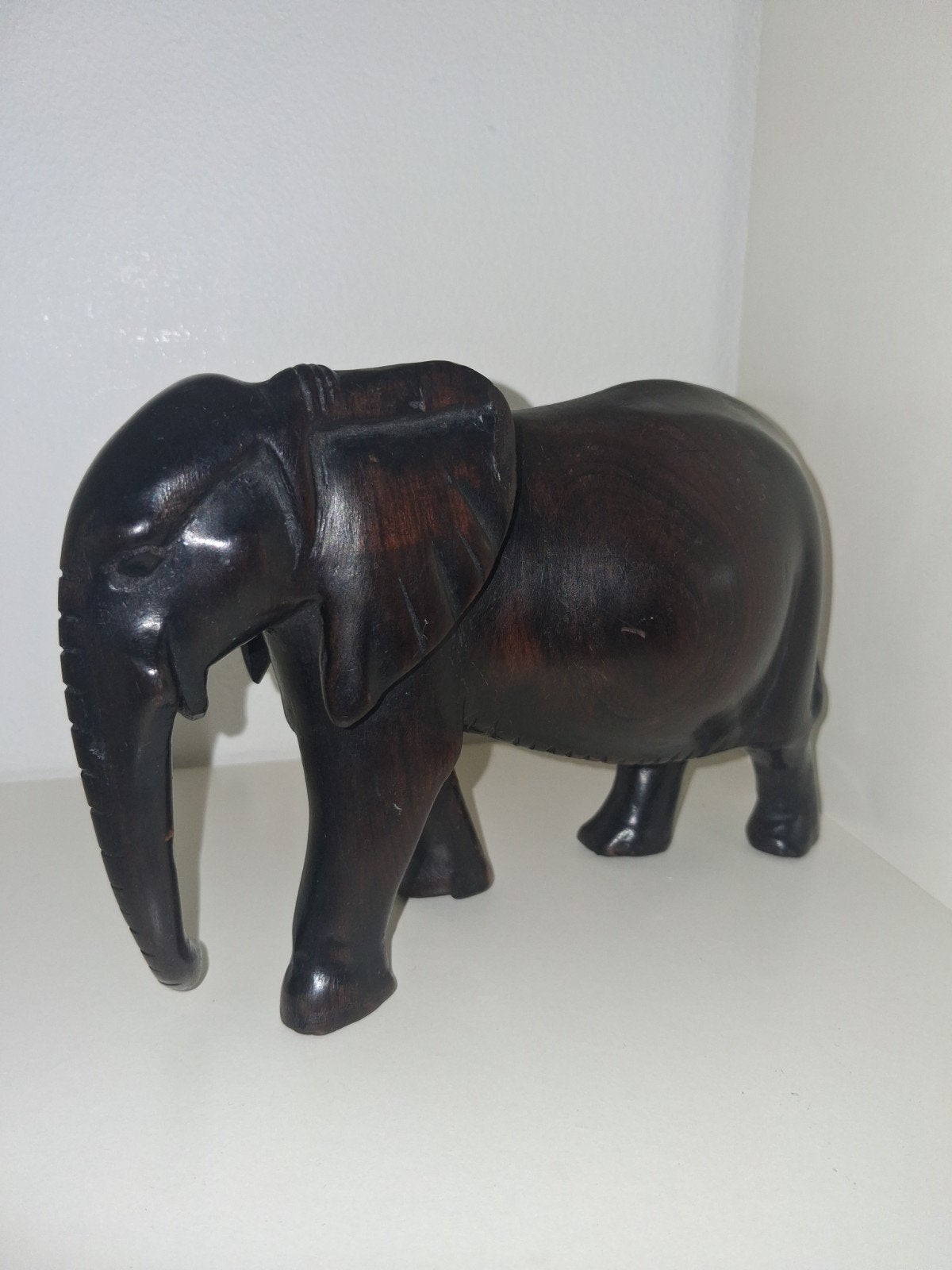 Houten olifant sculptuur - Handgemaakt, Antiek en Kunst, Kunst | Beelden en Houtsnijwerken, Verzenden, 20 - 50 cm, Beeld, Hout