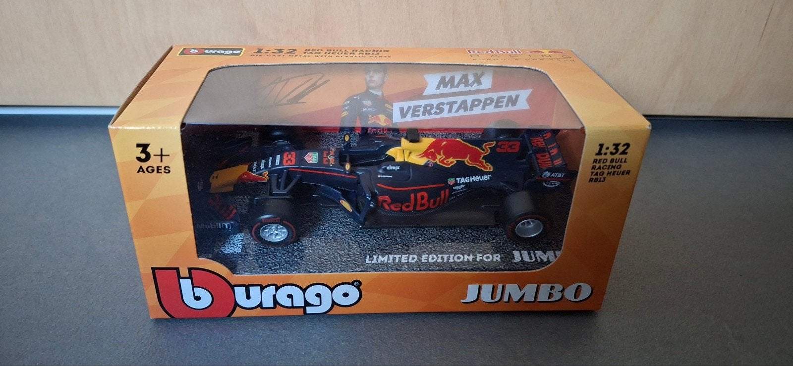 Bburago Max Verstappen Red Bull Racing RB13 1:32 Schaalmodel, Ophalen of Verzenden, Nieuw, Formule 1