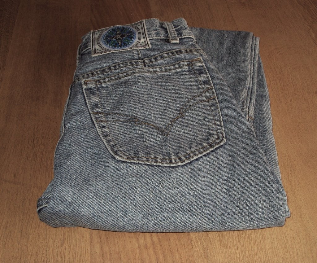Vintage mom jeans spijkerbroek maat 158-164, Blauw, Best Connections, Ophalen of Verzenden, Zo goed als nieuw