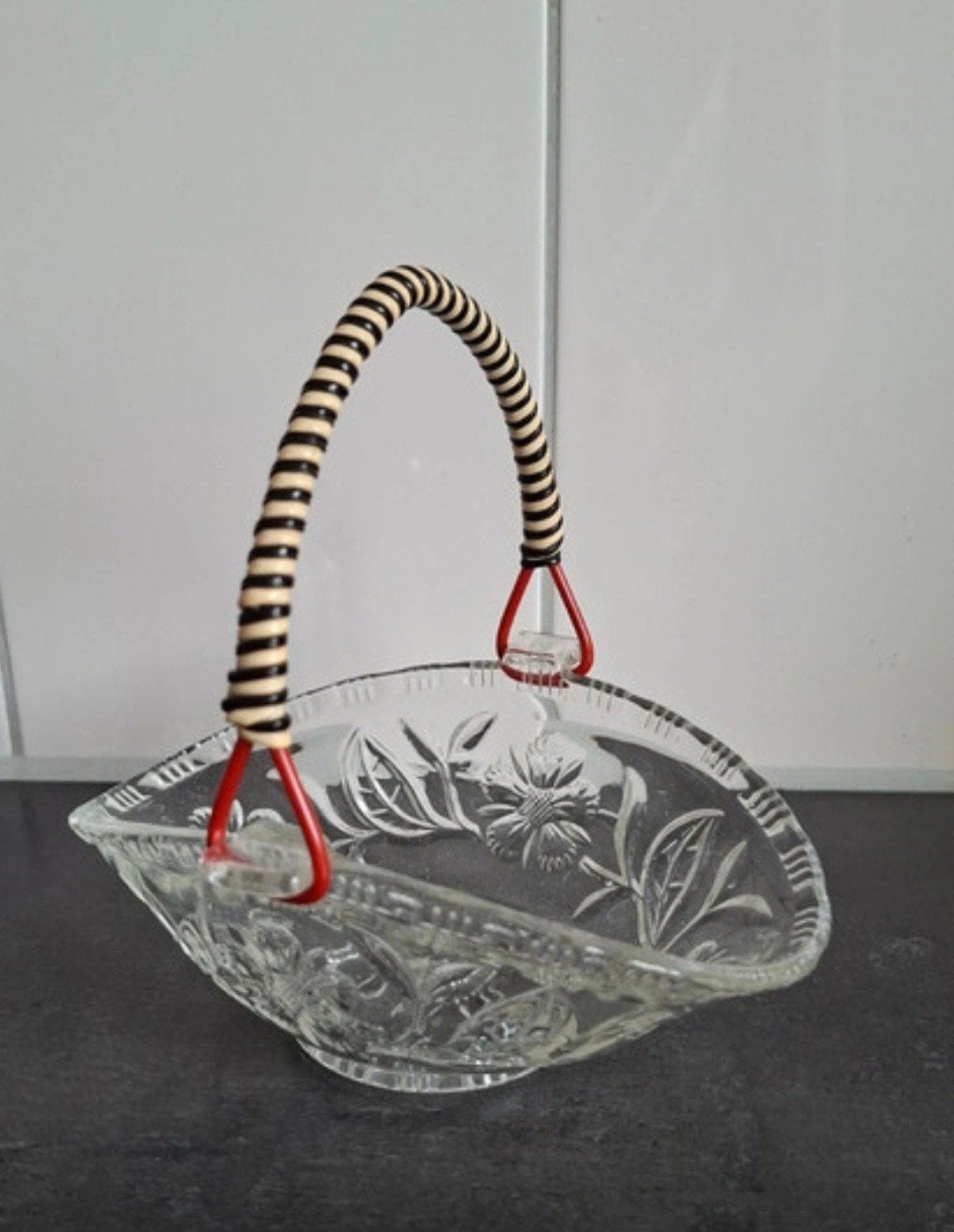 vintage bonbon schaaltje, Ophalen of Verzenden, Zo goed als nieuw, Rond, Glas