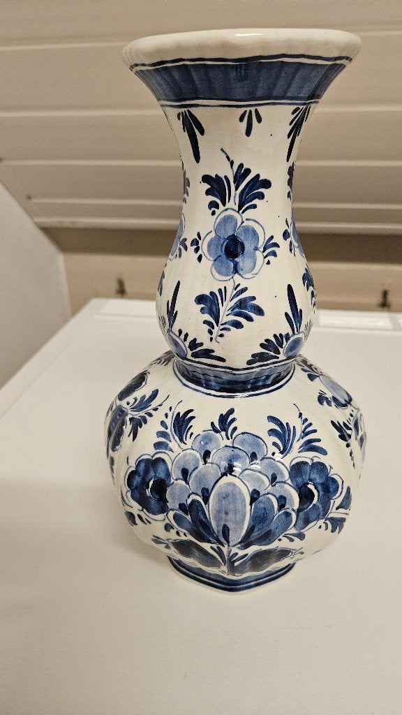 Antieke Delfts Blauwe Vaas - Handgeschilderd Holland, Ophalen