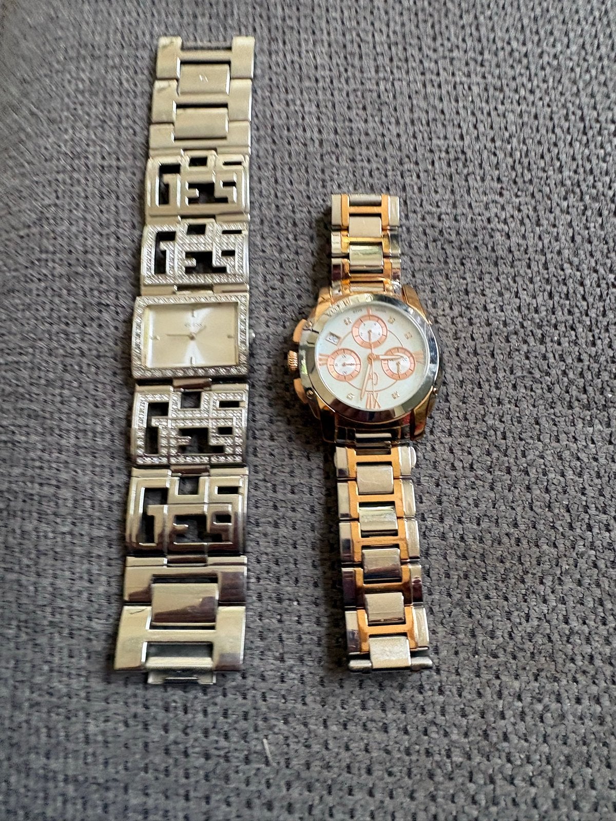 Guess horloges 2 stuks, Gebruikt, Staal, Guess, Polshorloge