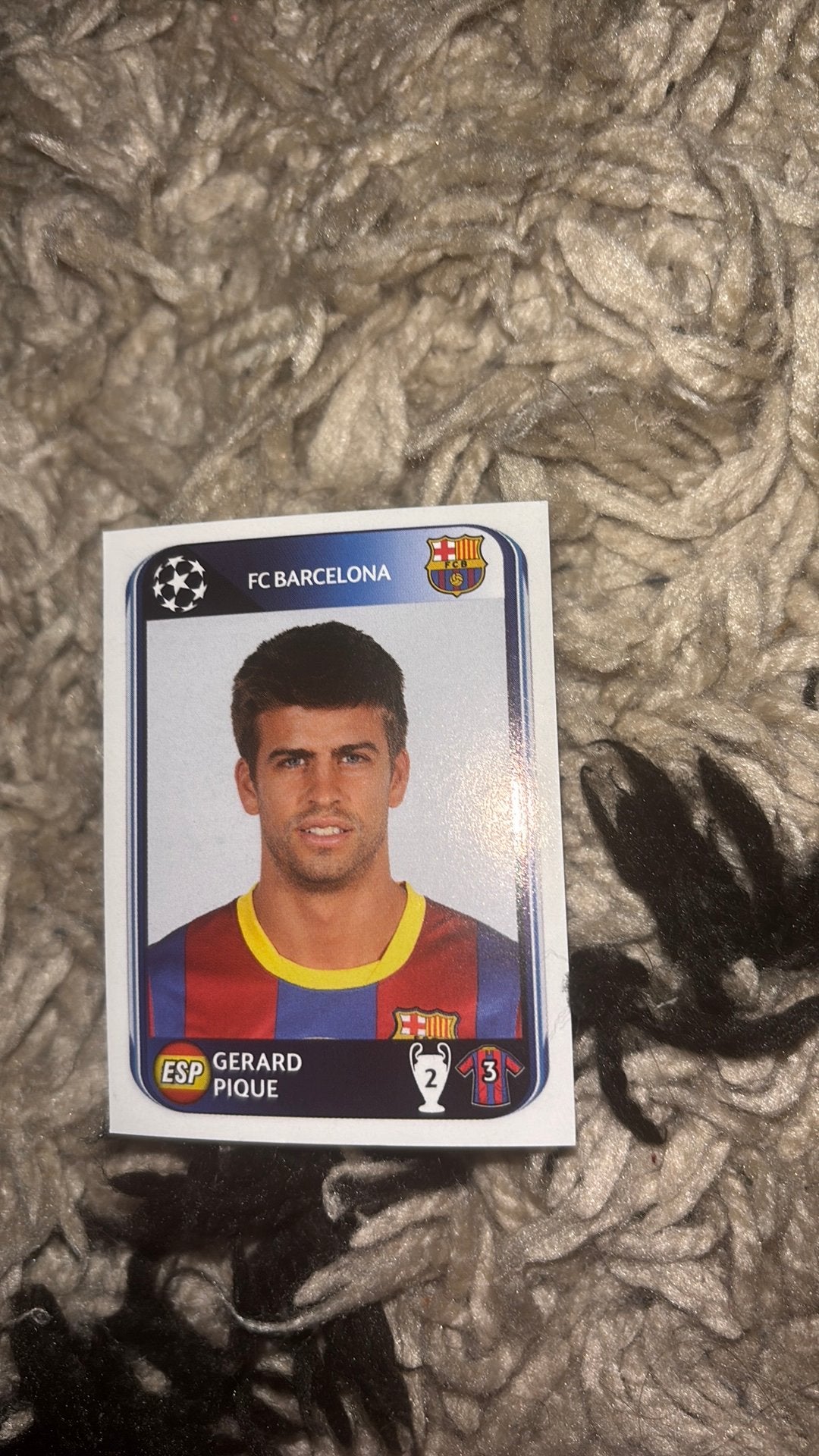 Panini voetbalplaatje 2010-2011 fc barcelona pique, Ophalen of Verzenden, Zo goed als nieuw, Buitenlandse clubs, Poster, Plaatje of Sticker
