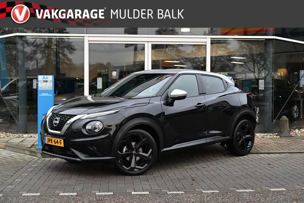 Nissan Juke 1.0 DIG-T Tekna, Auto's, Stof, Euro 6, Zwart, Bedrijf