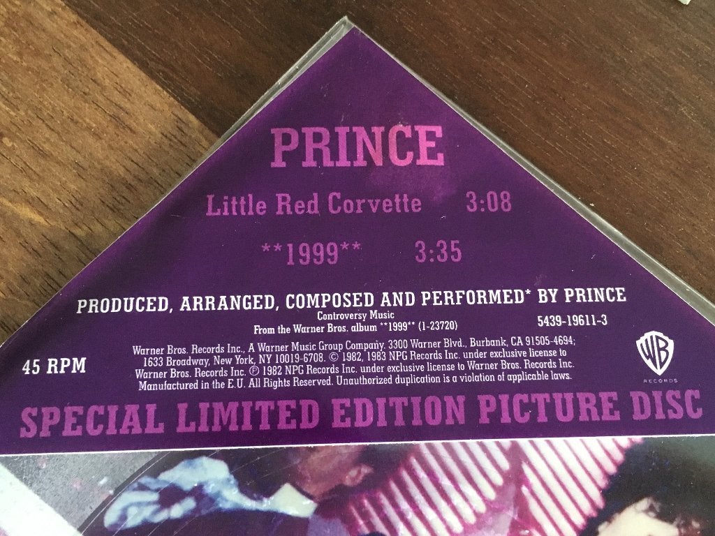 Vinyl Single Prince Little Red Corvette & 1999 RSD 2017 NEW, Picture disc, 7 inch, Ophalen of Verzenden, Pop