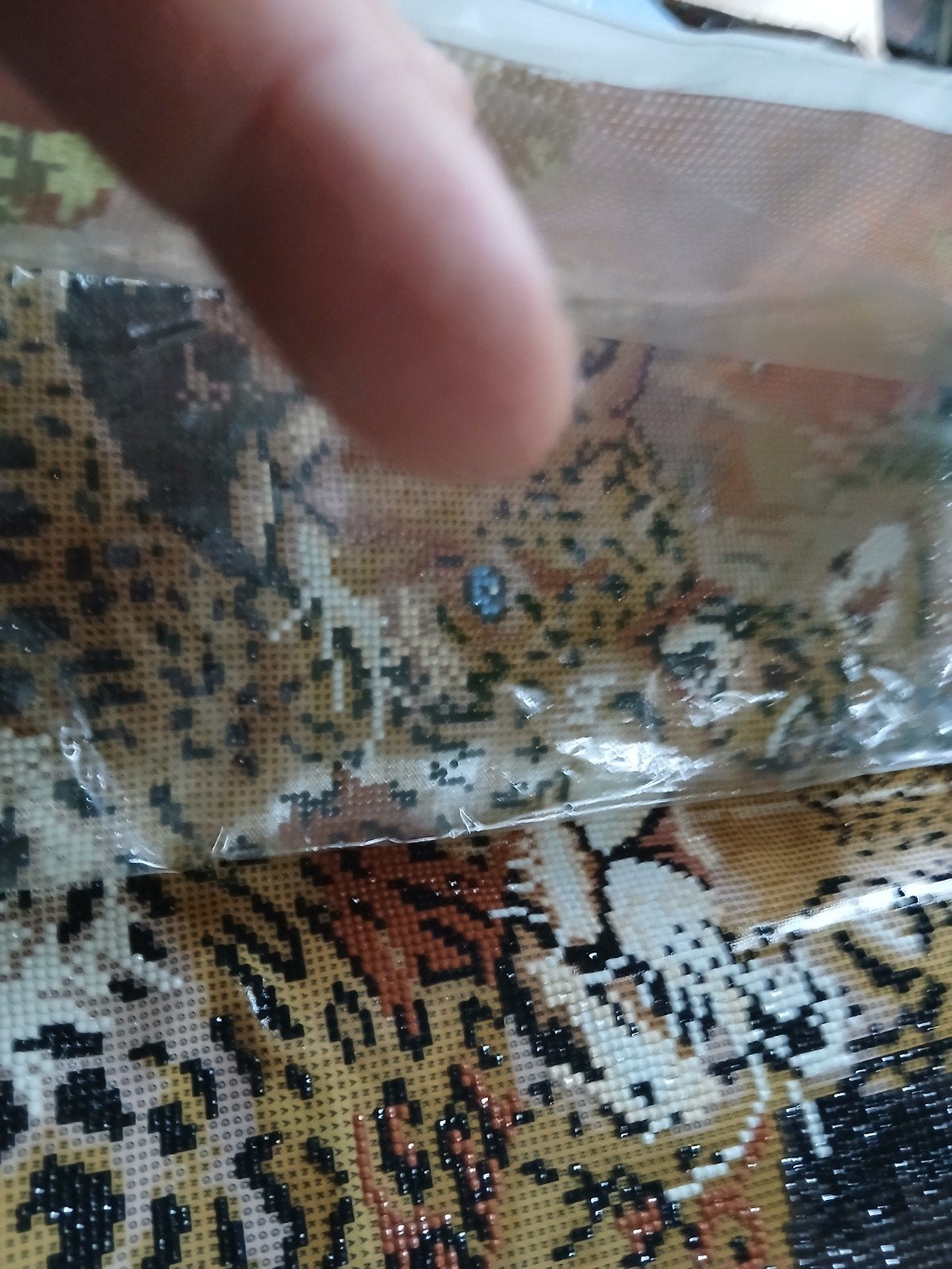 Diamond Painting Leopard - Onvoltooid Project, Ophalen of Verzenden