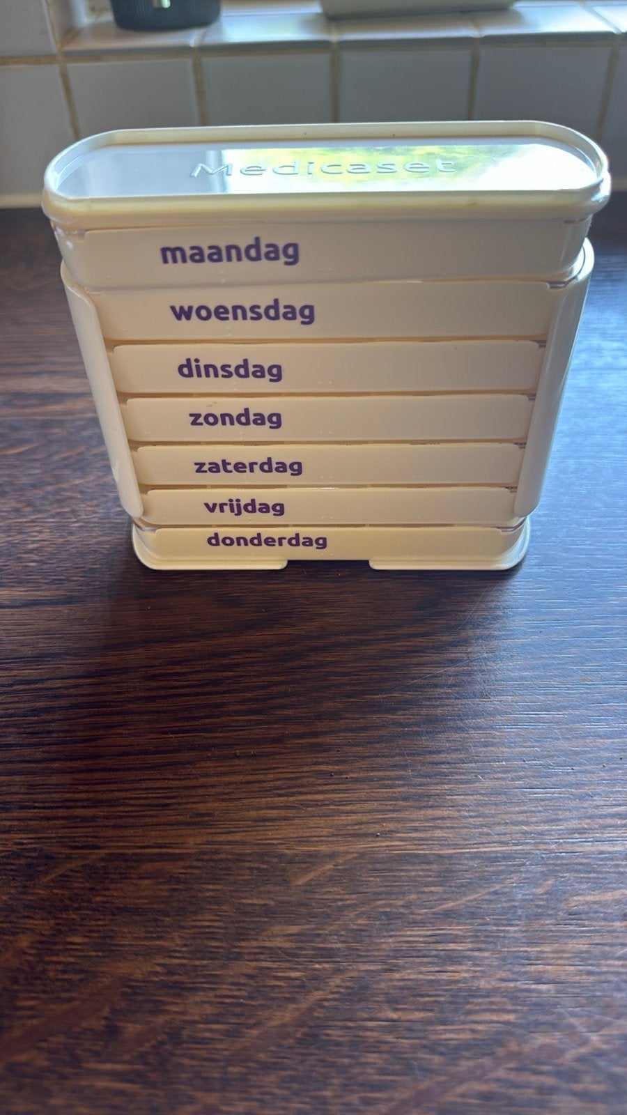 Medicijn opbergdoos week, Ophalen, Gebruikt
