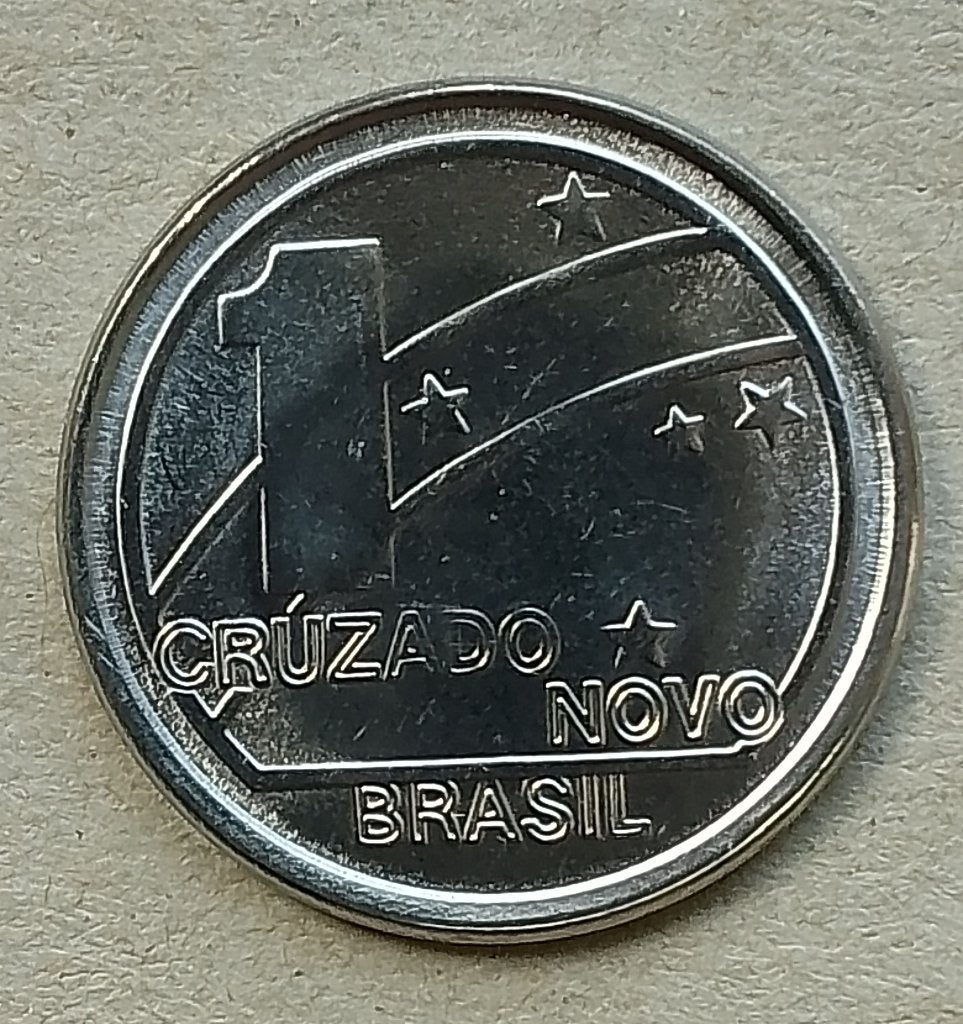 Brazilië, 1 cruzado nova 1989, Ophalen of Verzenden, Zuid-Amerika, Losse munt