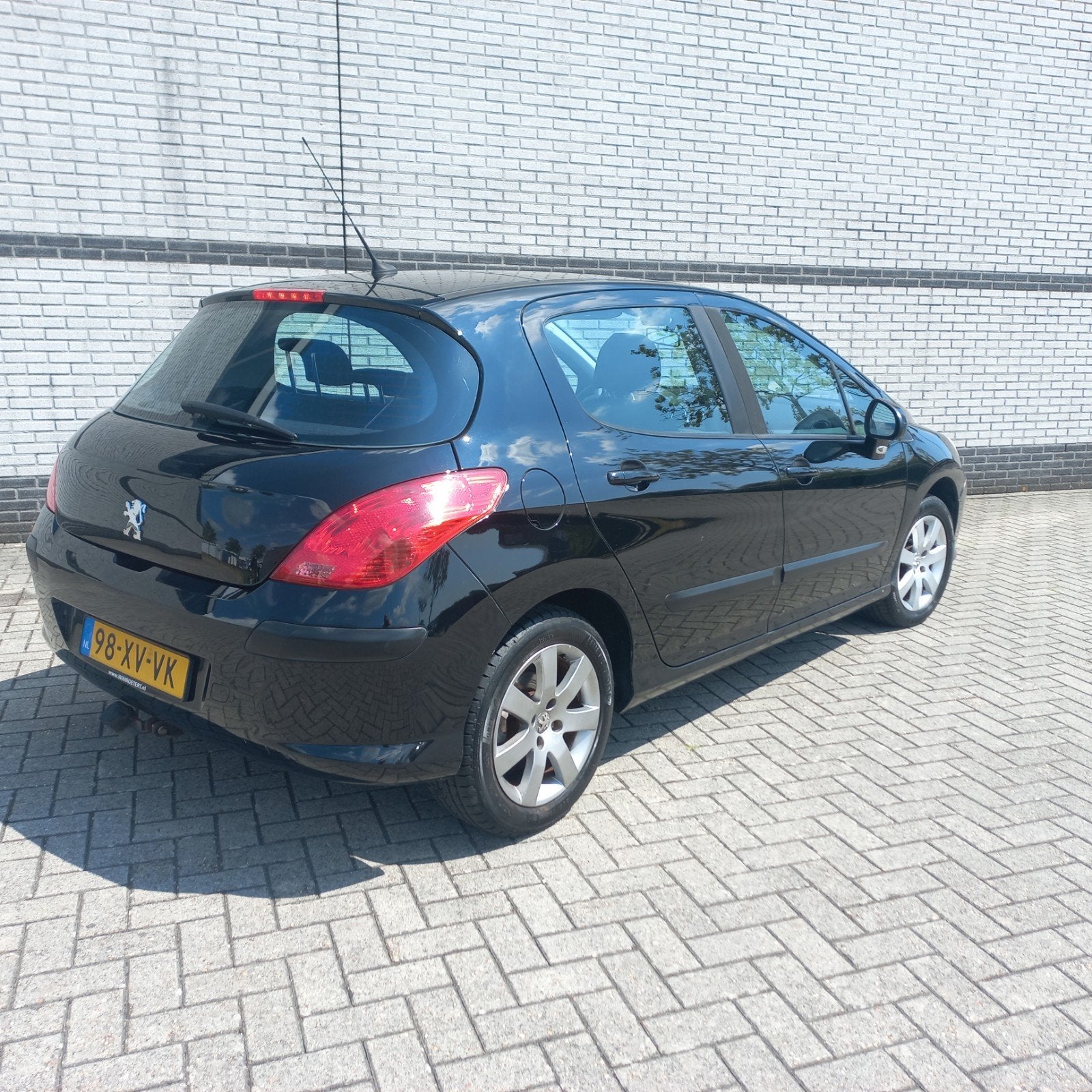 Peugeot 308 1.6 VTI 16V 5-DRS 2007 Zwart Clima! APK  24-7-27, Auto's, Voorwielaandrijving, 680 kg, 4 cilinders, Sound system
