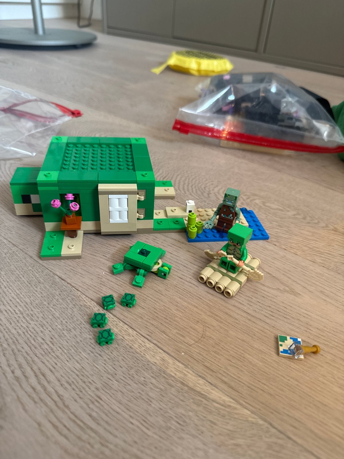 LEGO Minecraft Schildpadstrandhuis met figuren, Ophalen, Zo goed als nieuw, Overige merken