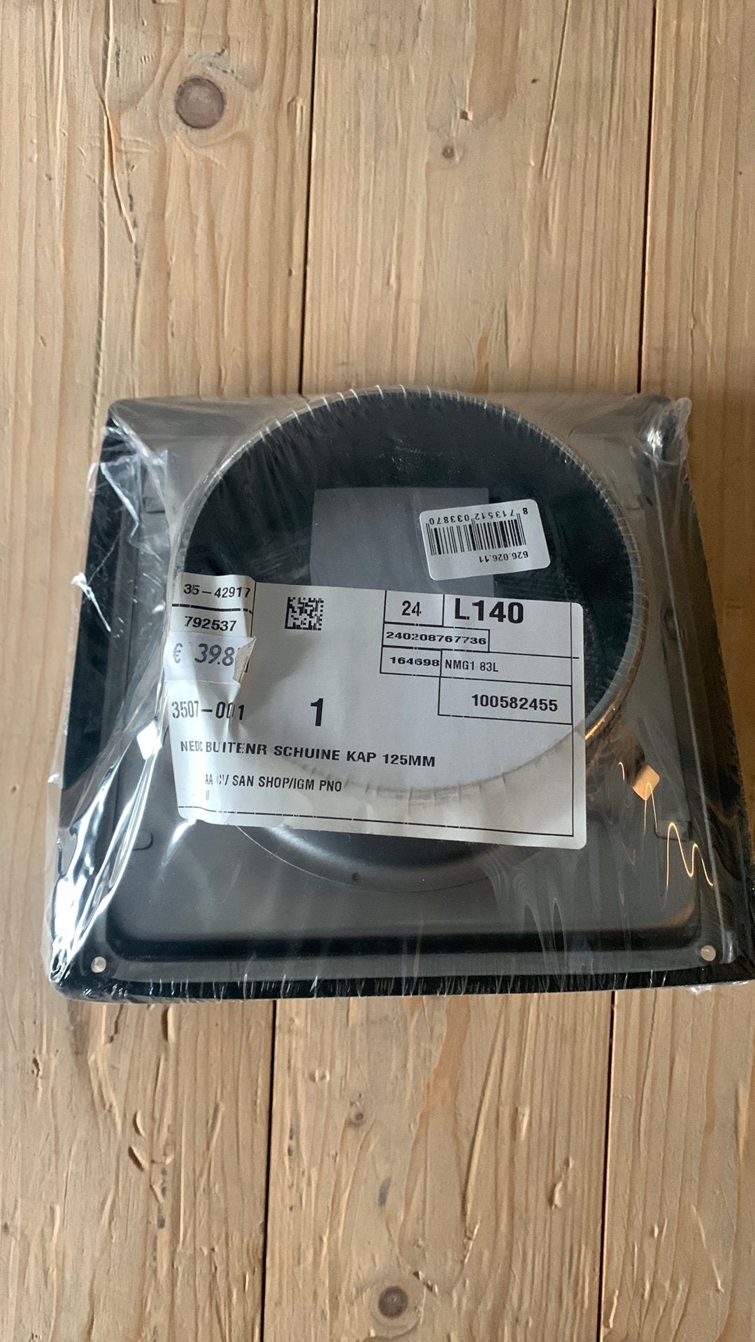 Nedco RVS buitenrooster schuine kap Ø125 mm – Nieuw, Nieuw, Ophalen of Verzenden, X, X