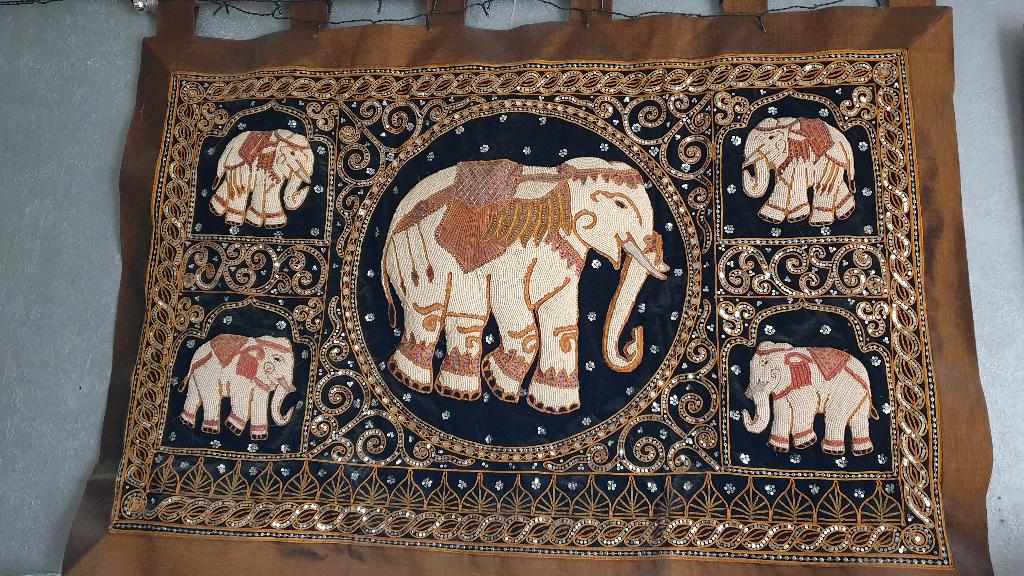 indiaas wandkleed olifanten, Ophalen, Boho, Meerkleurig, 135 cm