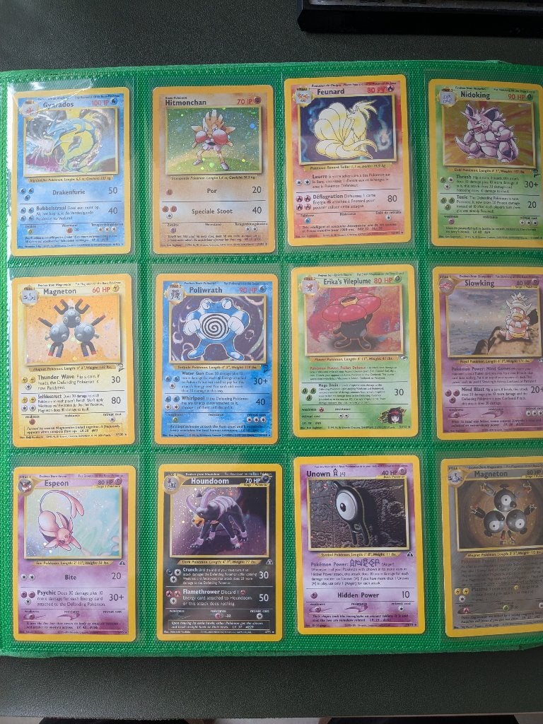 Vintage/WOTC Pokemon Holo's in Nette Staat, Ophalen of Verzenden, Zo goed als nieuw, Meerdere kaarten, Foil