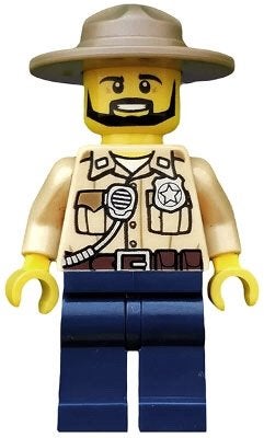 LEGO City cty0517 Swamp Police - Officer, Shirt, Dark Tan, Lego, Ophalen of Verzenden, Minifiguur, City