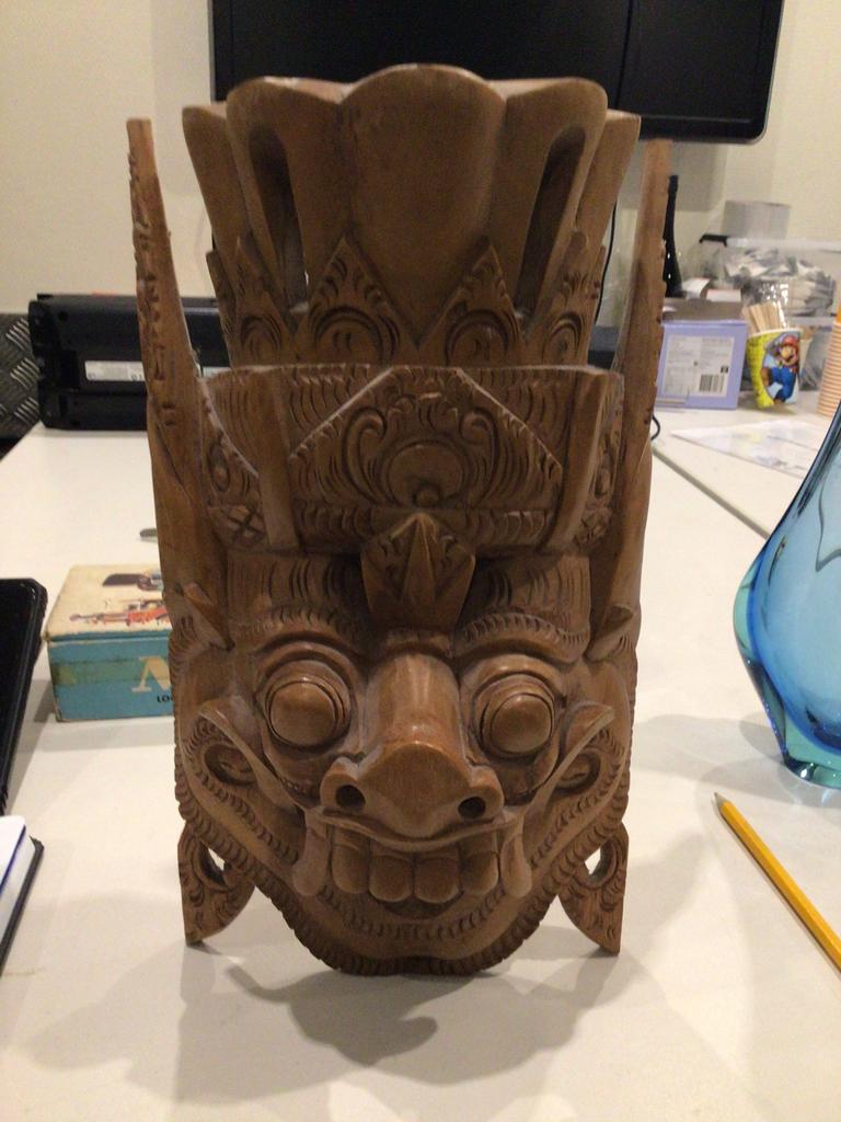 Barong masker uit Bali 33 cm hoog, Ophalen
