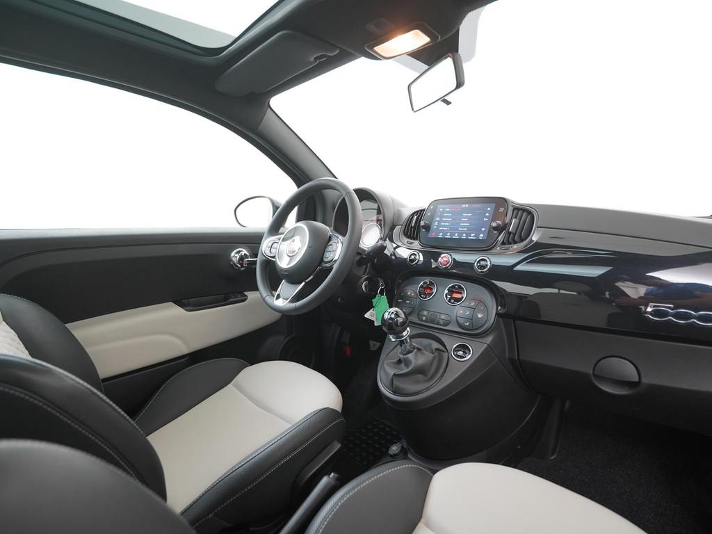 Fiat 500 1.0 Hybrid Dolcevita | Panoramadak | Zondag Open!, Voorwielaandrijving, Stof, Gebruikt, Euro 6