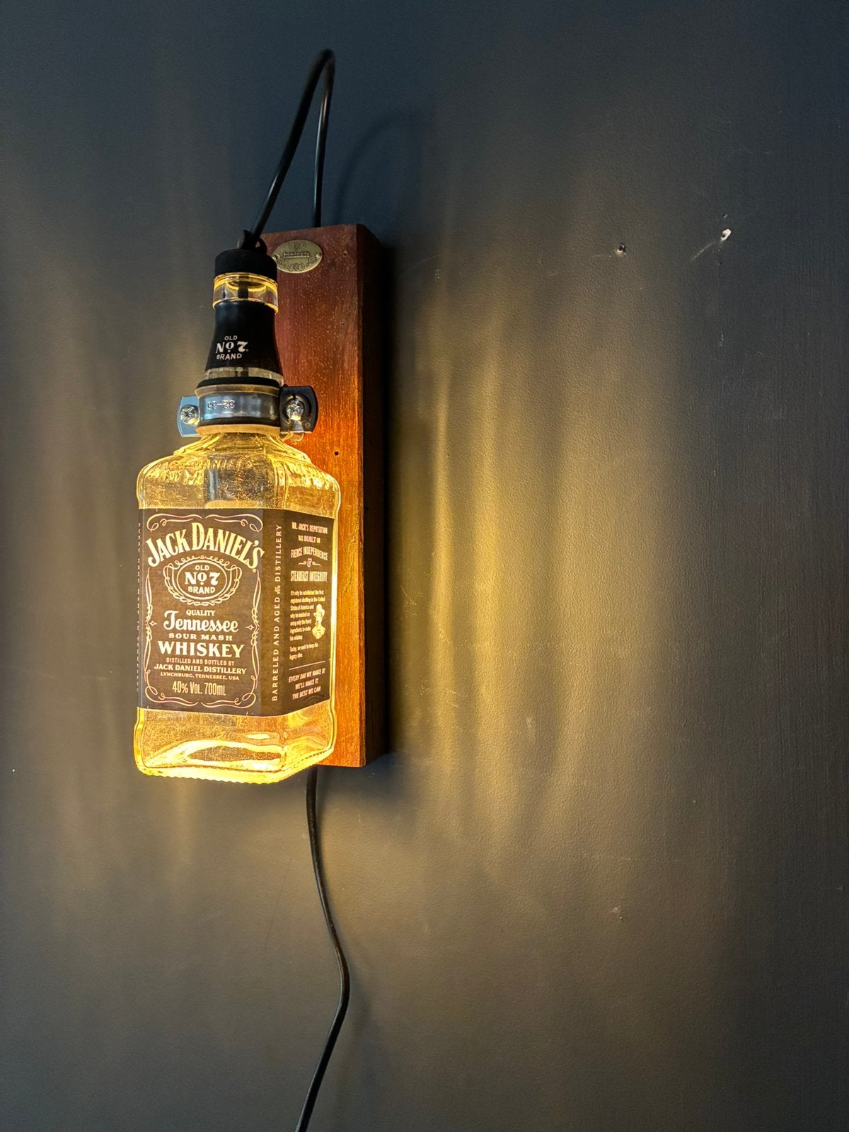 Jack Daniel’s wandlamp, Ophalen of Verzenden, Nieuw, Glas, Mancave