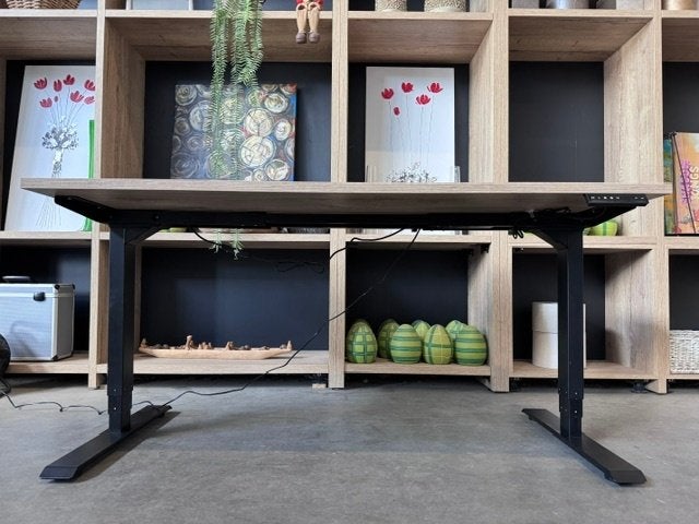 Elektrisch Zit-Sta Bureau–160x80xH65-130cm €250/st , 6stuks, Huis en Inrichting, Gebruikt, Metaal, Ophalen of Verzenden, Natuurlijk