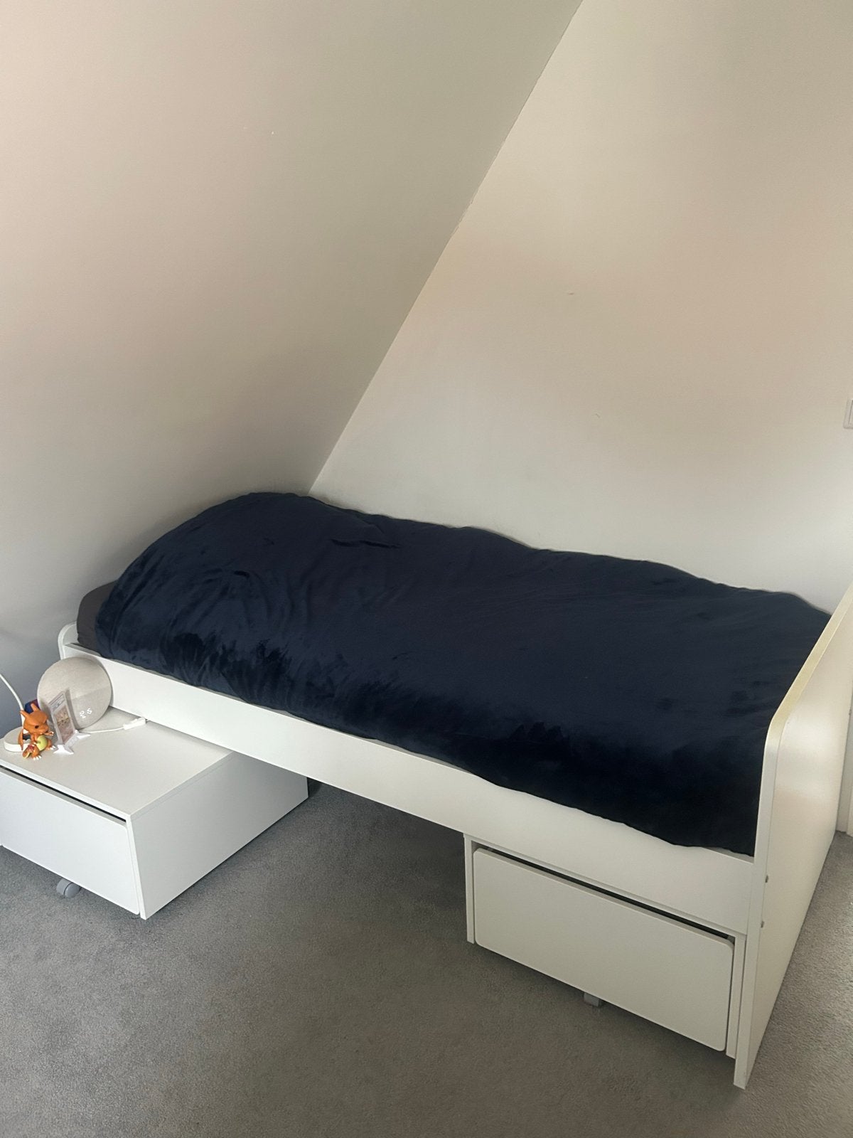 IKEA SMÅSTAD bed met lades - wit, eenpersoons, Ophalen, Gebruikt, 90 cm, Eenpersoons