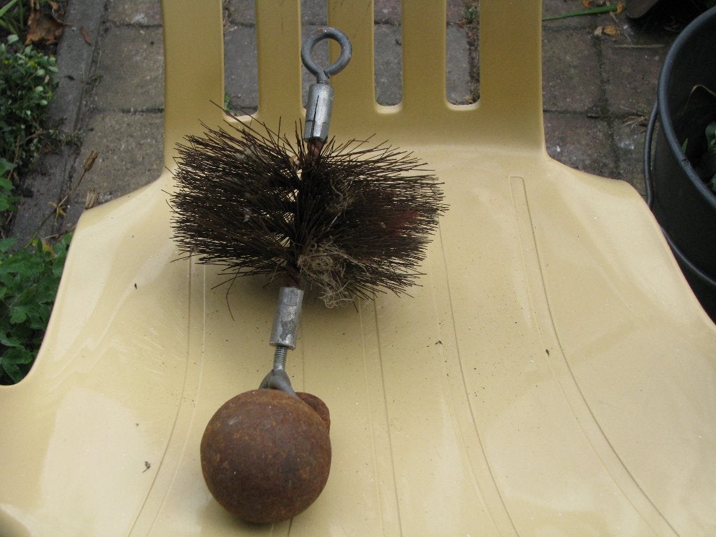 schoorsteenveeg set, Ophalen, Zo goed als nieuw, Hout, Houtkachel