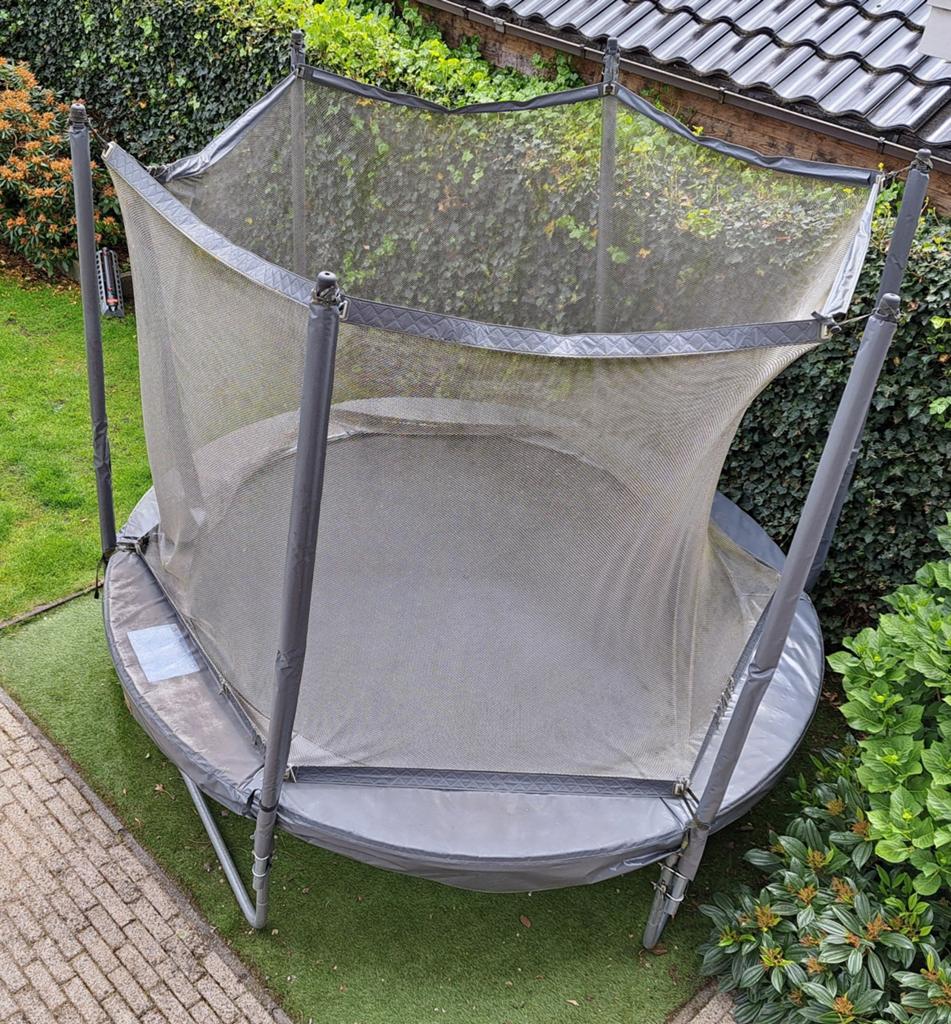 Trampoline van Avyna met net en trapje, 305 cm doorsnede, Ophalen, Gebruikt