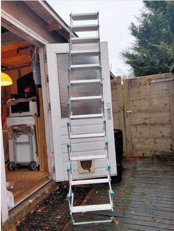 Wellhofer schaartrap (vlizotrap) 289 cm 12 treden, 550 euro, Ophalen, Trap, Nieuw, Opvouwbaar of Inschuifbaar
