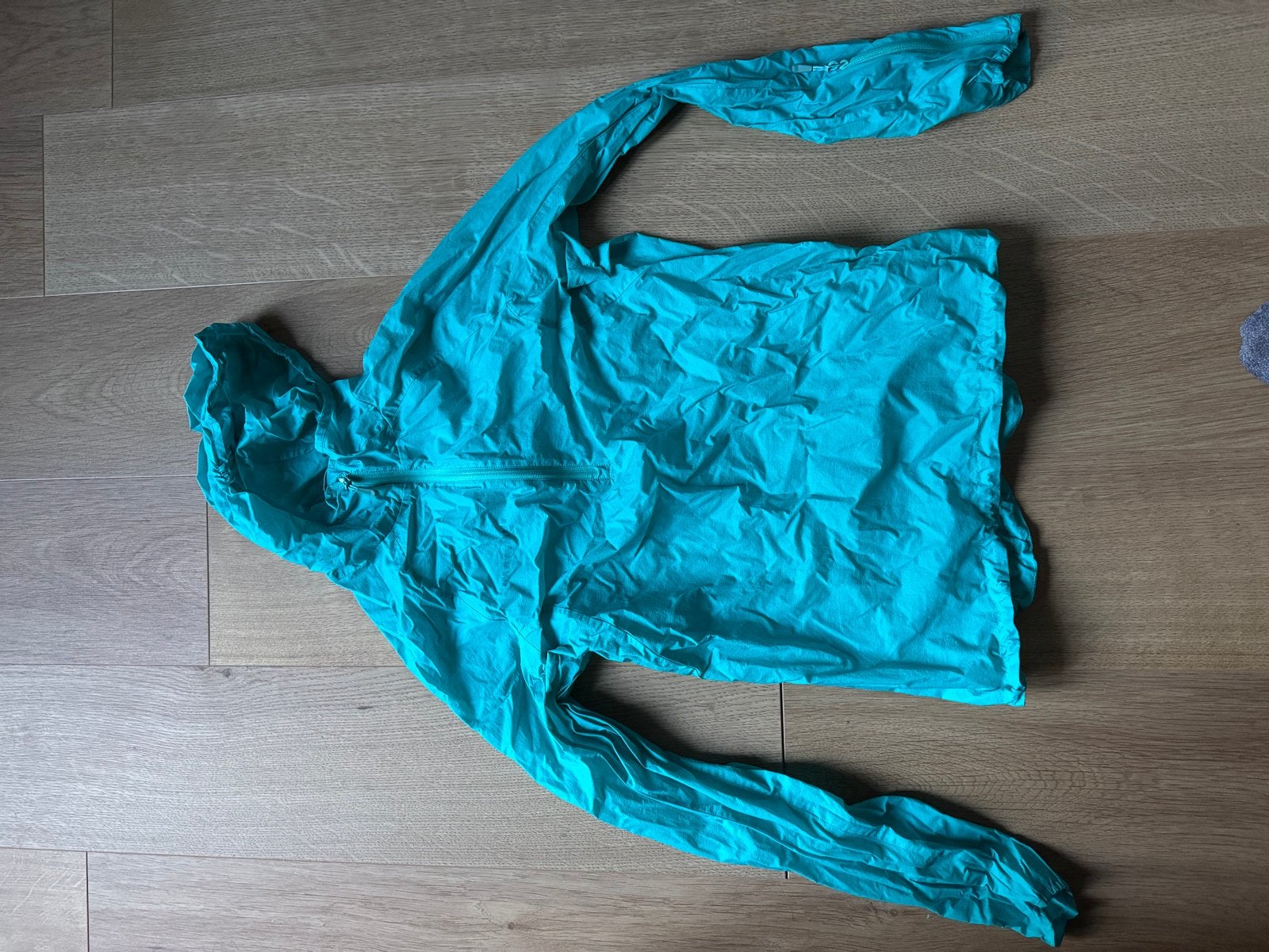 Mammut maat S Lichtgewicht windjack hardloopjack - turquoise, Ophalen of Verzenden, Gedragen, Maat 36 (S), Blauw