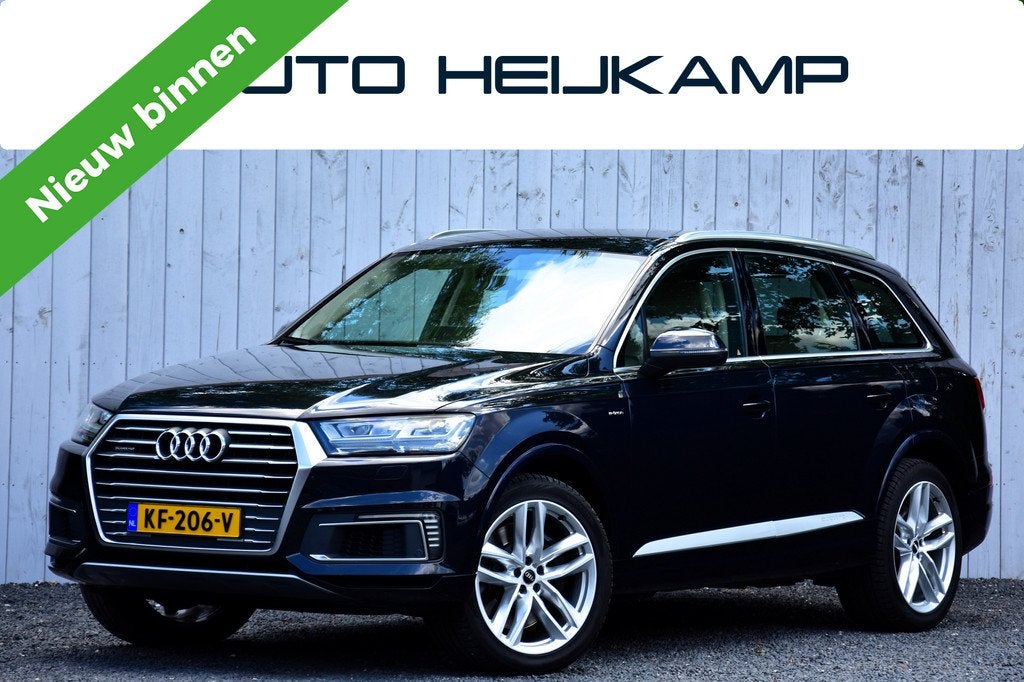 Audi Q7 3.0 TDI e-tron Quattro Premium | Trekhaak | Leer | N, Auto's, Audi, Gebruikt, Blauw, Bedrijf, 17 kWh