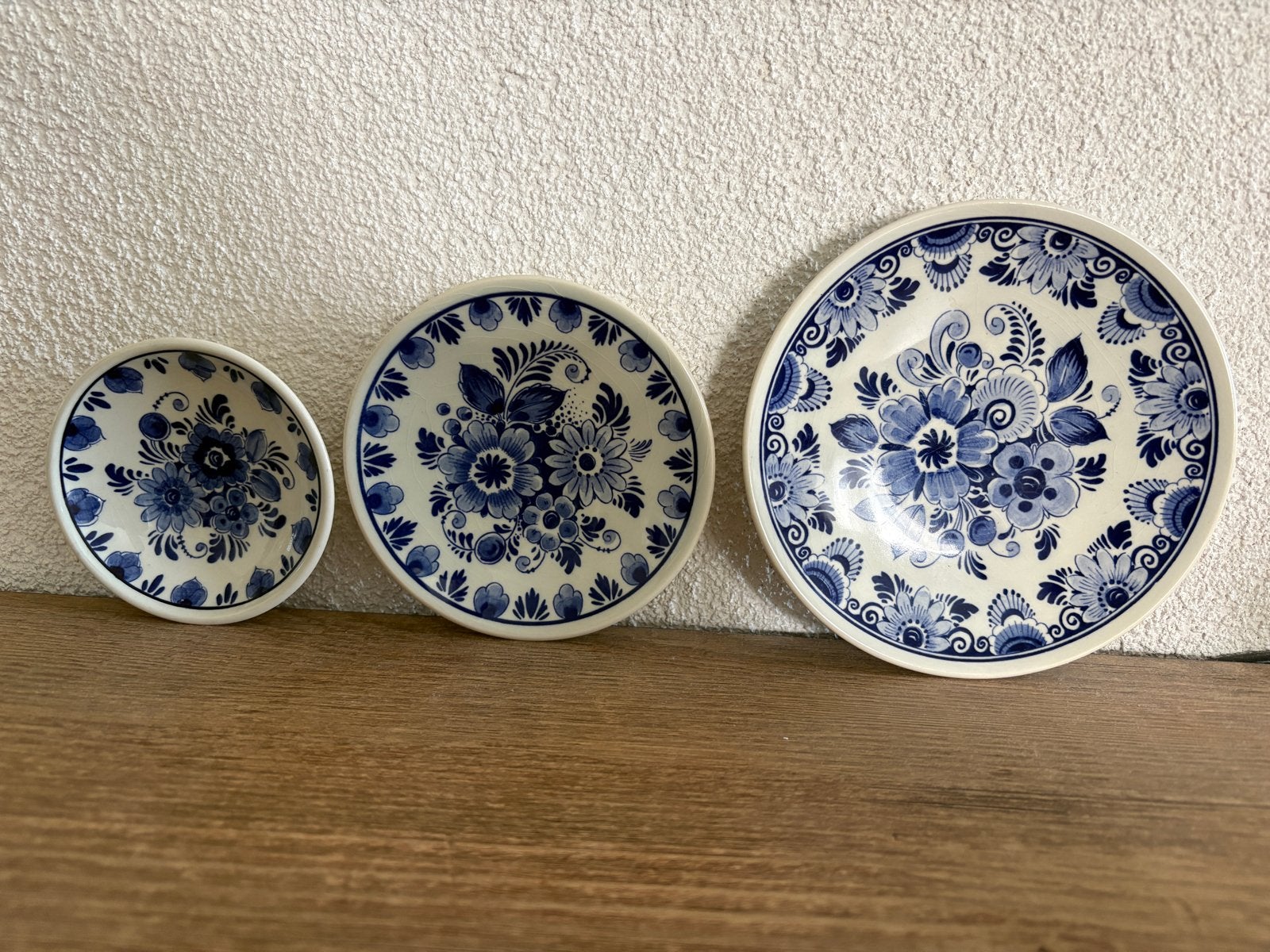 Delfts Blauw Schoonhoven Wandborden Set van 3, Antiek en Kunst, Ophalen