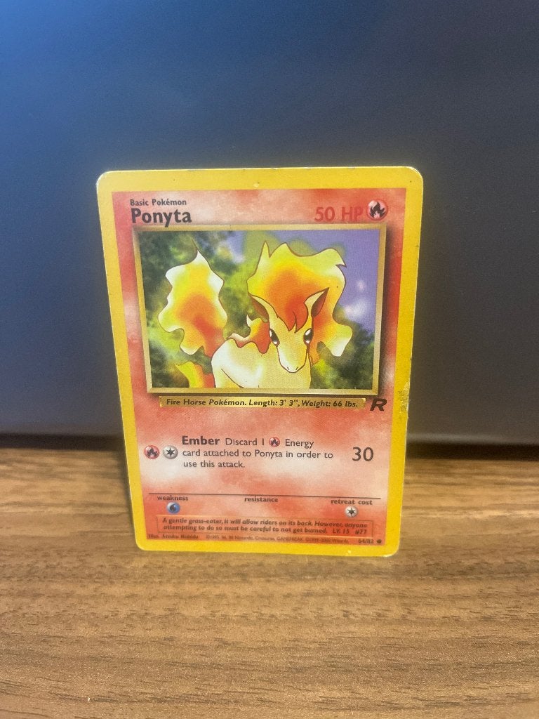 Pokémon Kaart Ponyta - Team Rocket Set, Ophalen, Gebruikt, Losse kaart