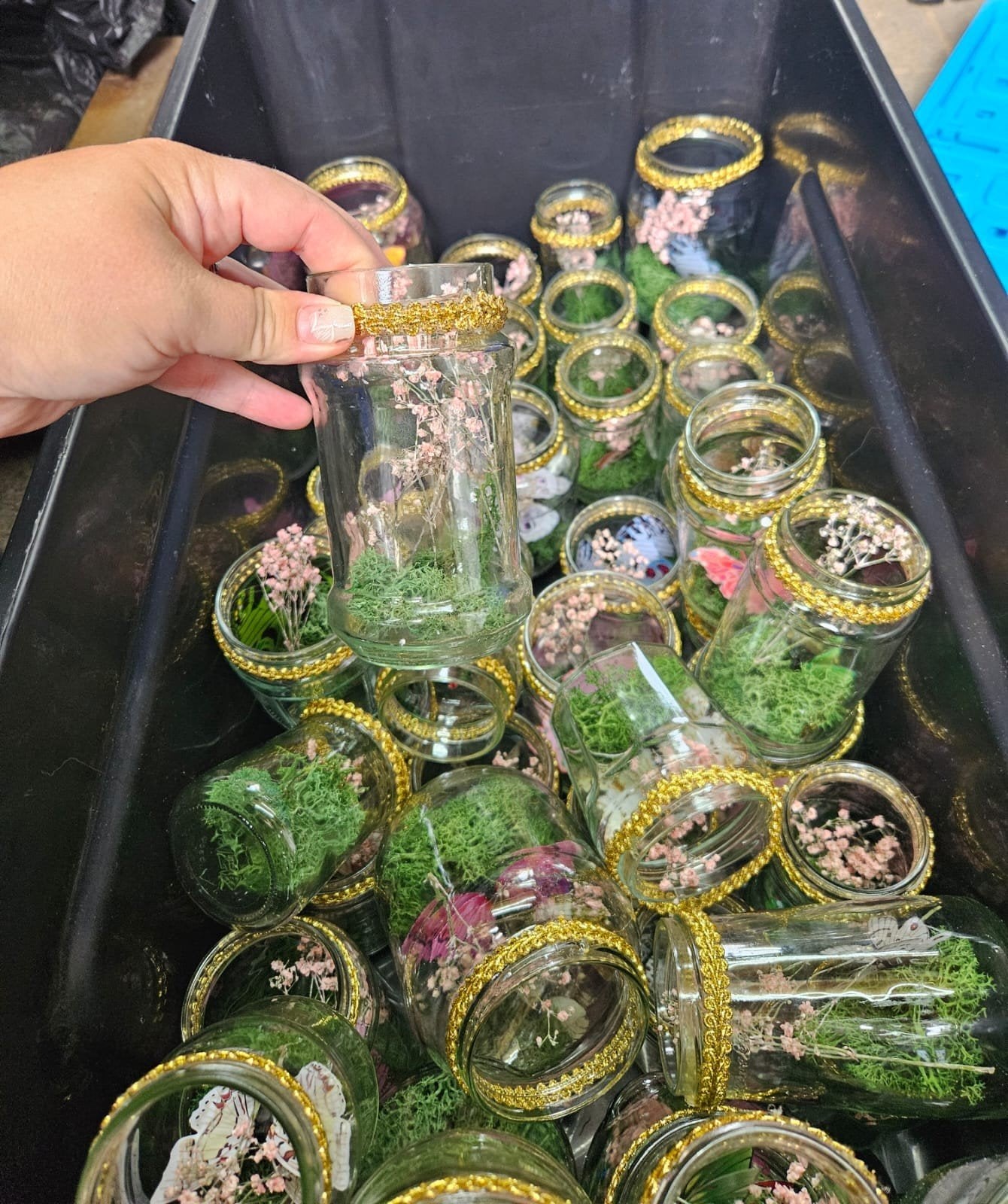 Glazen potjes decoratie, Ophalen of Verzenden