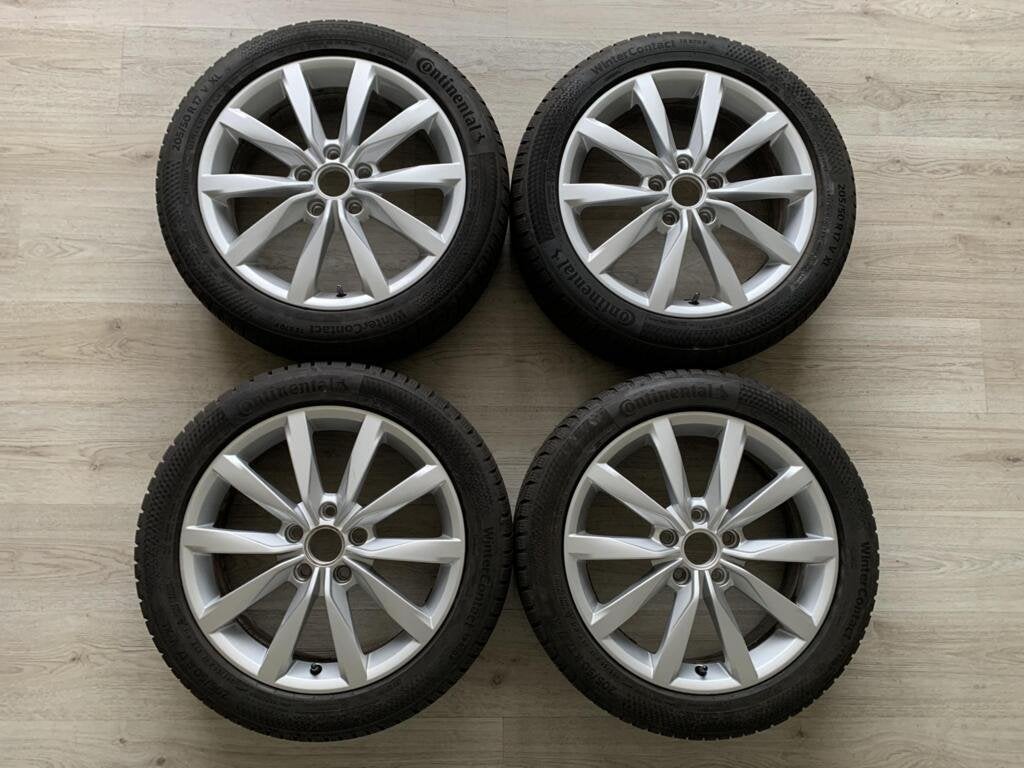 Originele Volkswagen Seat Skoda velgen Continentl winterband, Ophalen, Gebruikt, Banden en Velgen, 17 inch