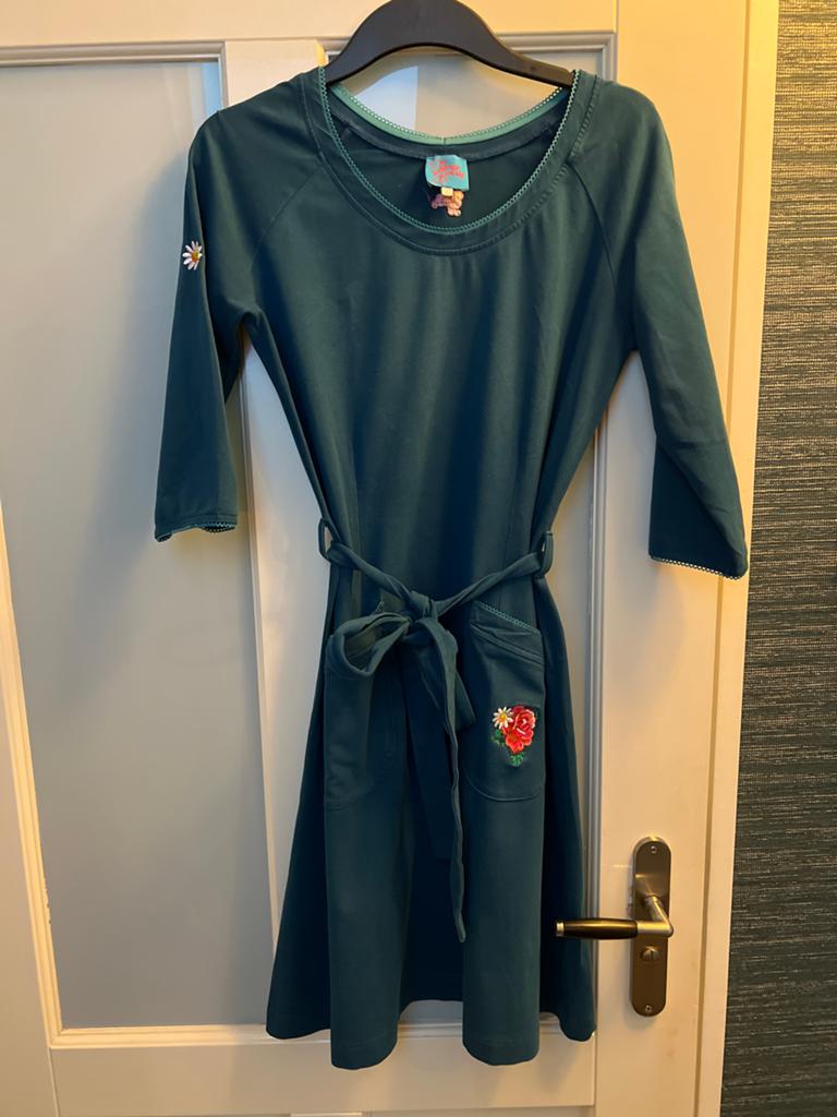 Tante Betsy jurk maat L, Blauw, Maat 42/44 (L), Ophalen of Verzenden, Zo goed als nieuw