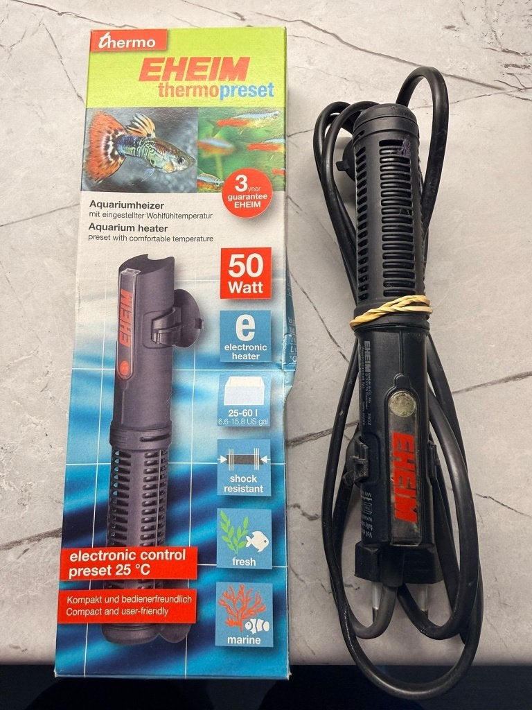 EHEIM ThermoPreset 50 watt verwarming, Dieren en Toebehoren, Verlichting of Verwarming, Ophalen of Verzenden, Zo goed als nieuw