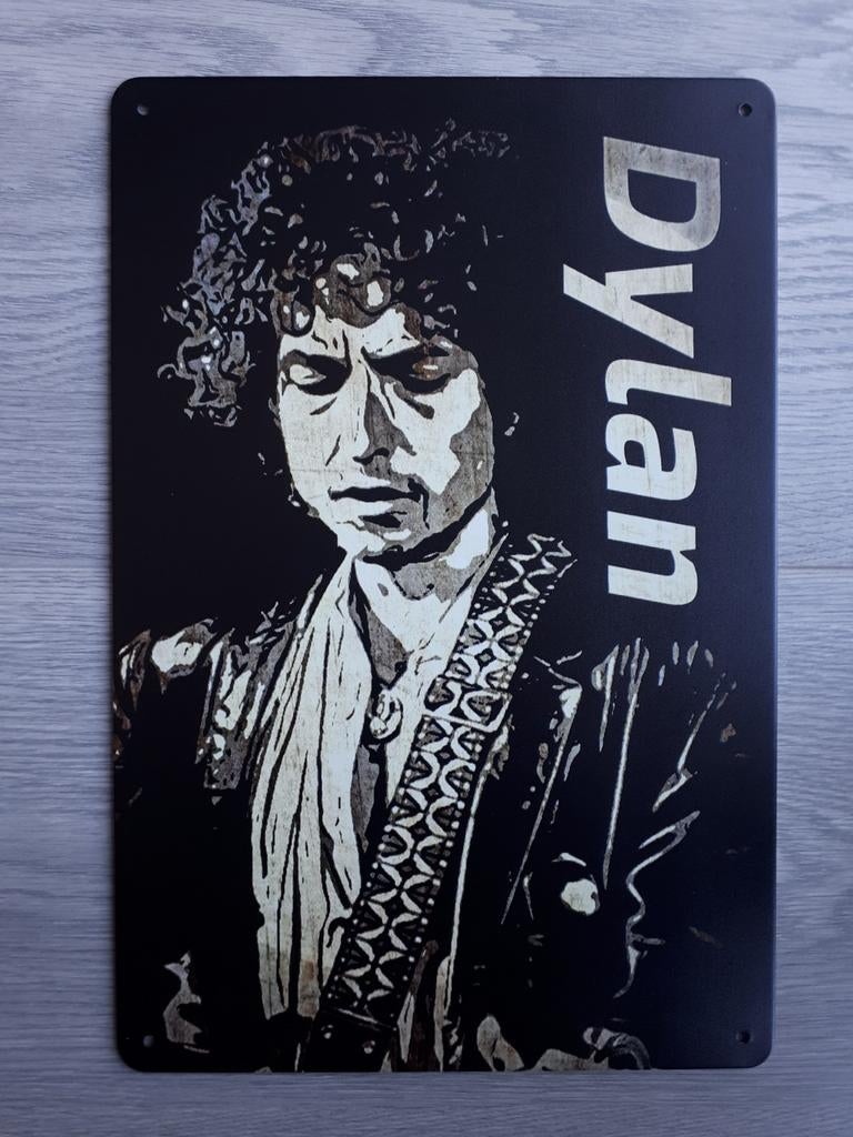 Bob Dylan 20x30 cm Metalen Reclamebord, Verzamelen, Ophalen of Verzenden, Nieuw, Poster, Artwork of Schilderij