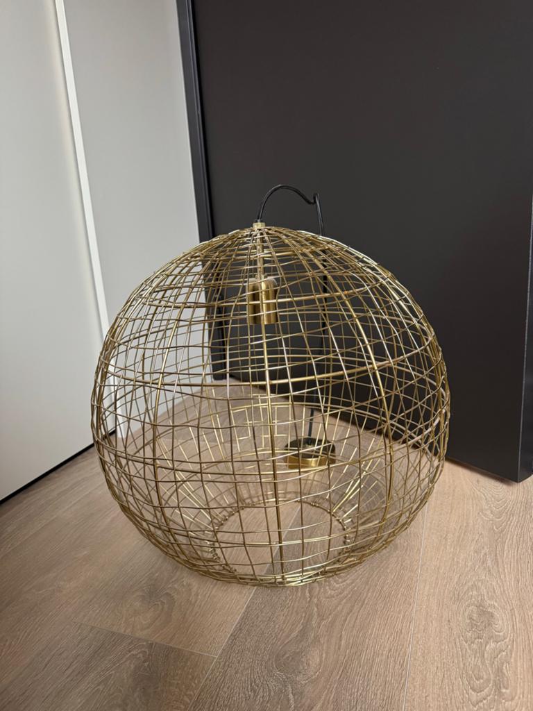 Gouden draad lamp - Sfeervolle hanglamp, Ophalen, Zo goed als nieuw, Metaal, Minder dan 50 cm