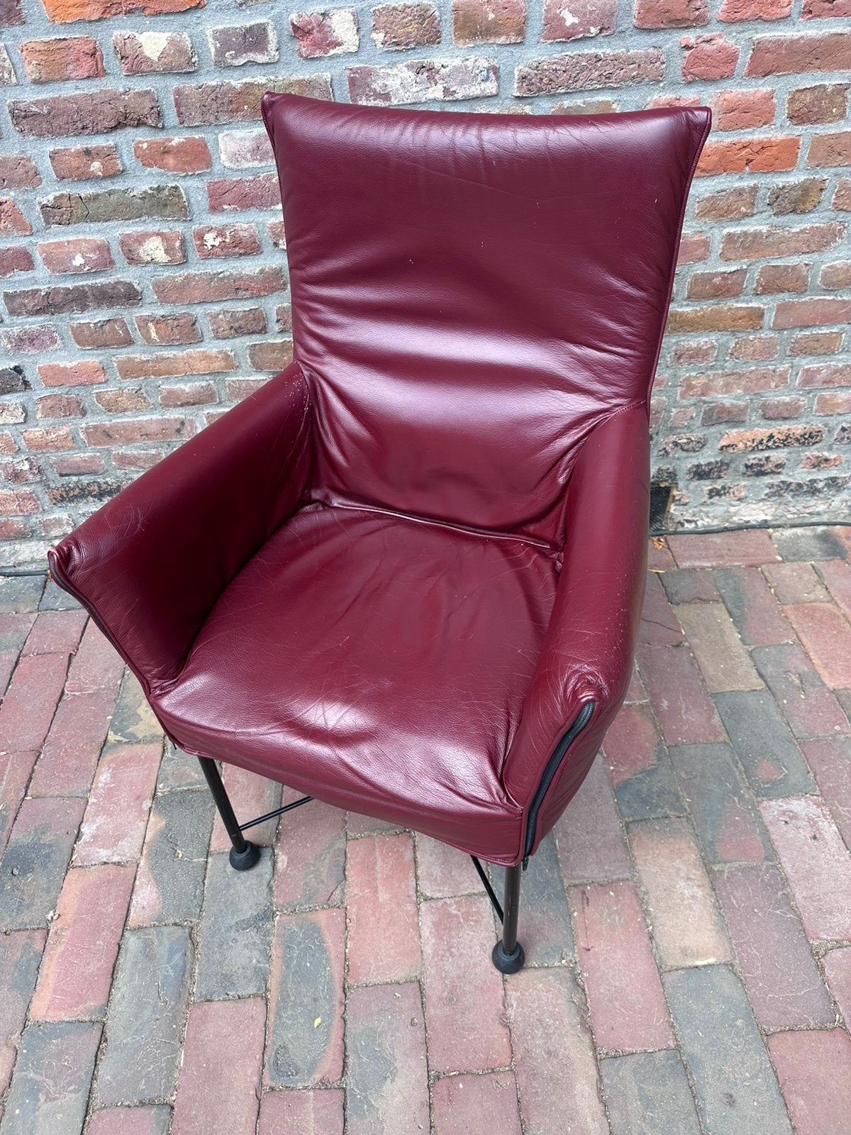 Montis Chaplin eetkamerstoelen, Ophalen, Gebruikt, Leer, Vier