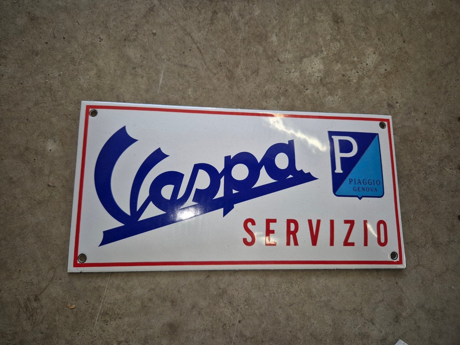 Vespa bord 10 bij 20cm, Verzamelen, Ophalen of Verzenden