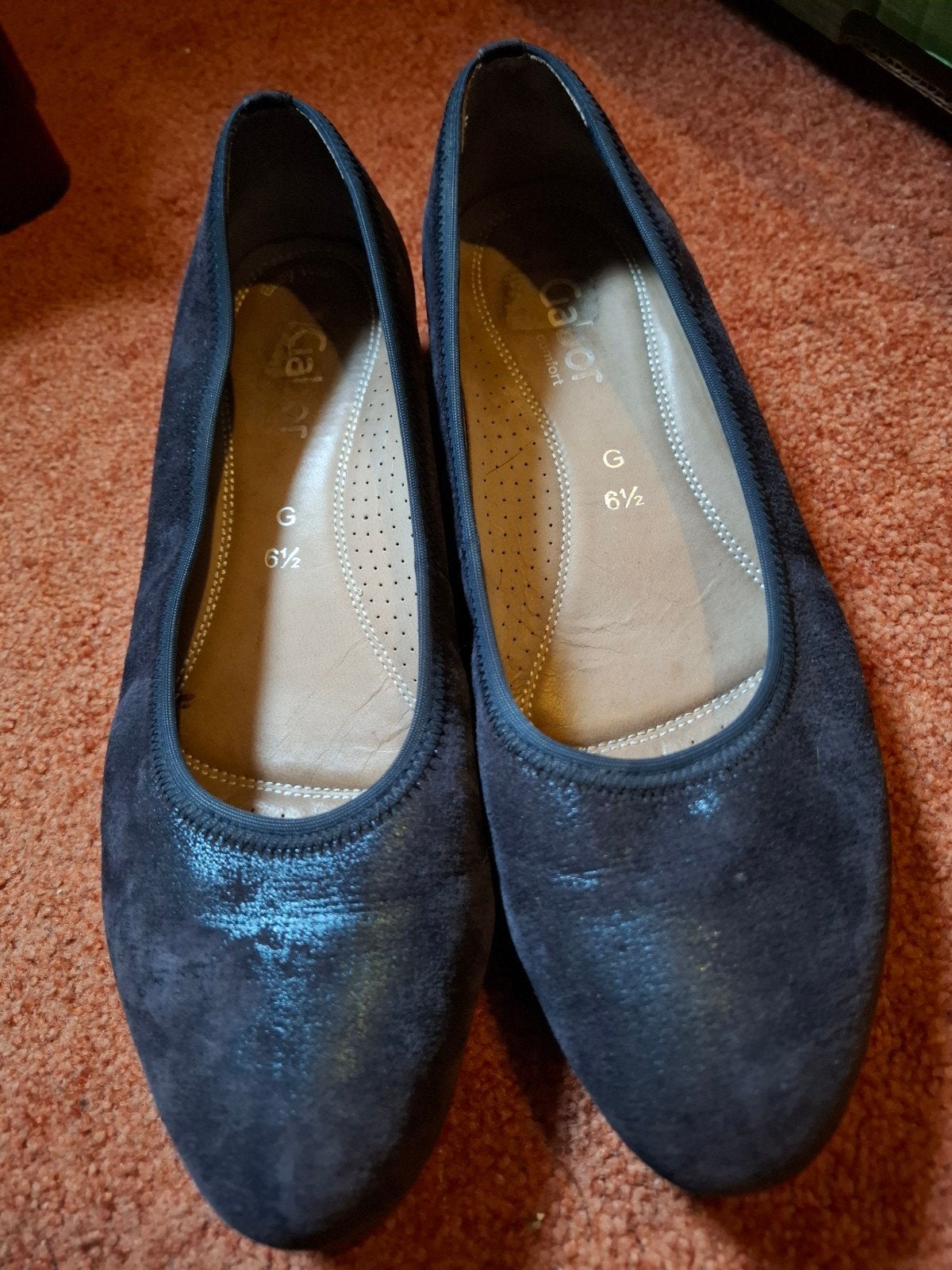 Gabor donkerblauwe ballerina's maat 40 /6.5, Blauw, Instappers, Gabor, Ophalen of Verzenden